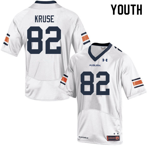 Youth #82 Jake Kruse Auburn Tigers College Football Jerseys Sale-White - Click Image to Close